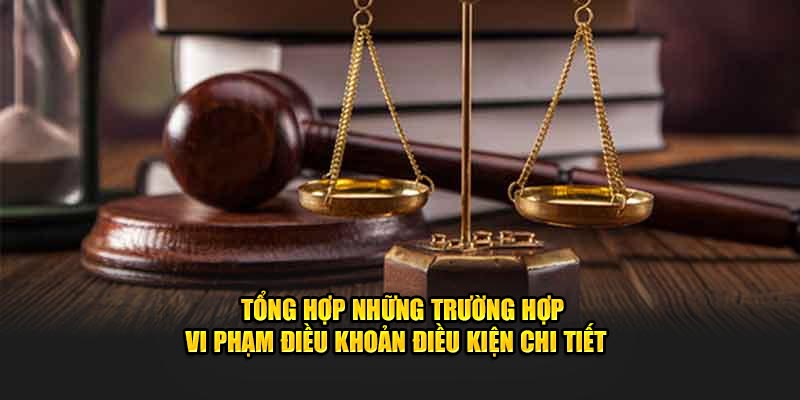 Tổng hợp những trường hợp vi phạm điều khoản điều kiện chi tiết  